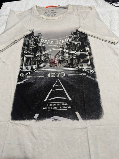 Camiseta Pepe Jeans Londres Authentic Beish Talla M